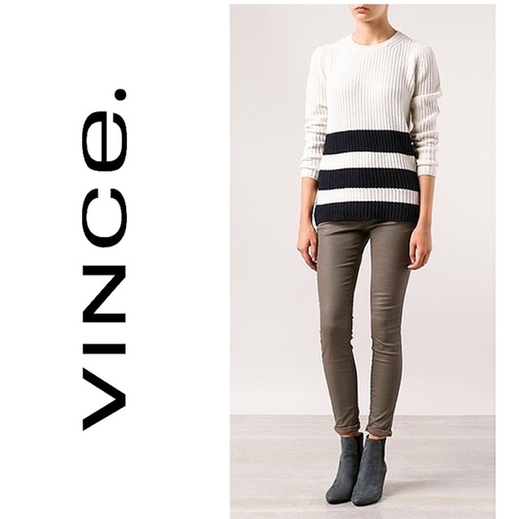 Vince Sweaters - Wool-Cashmere Blend Ribbed Sweater by Vince Sz M